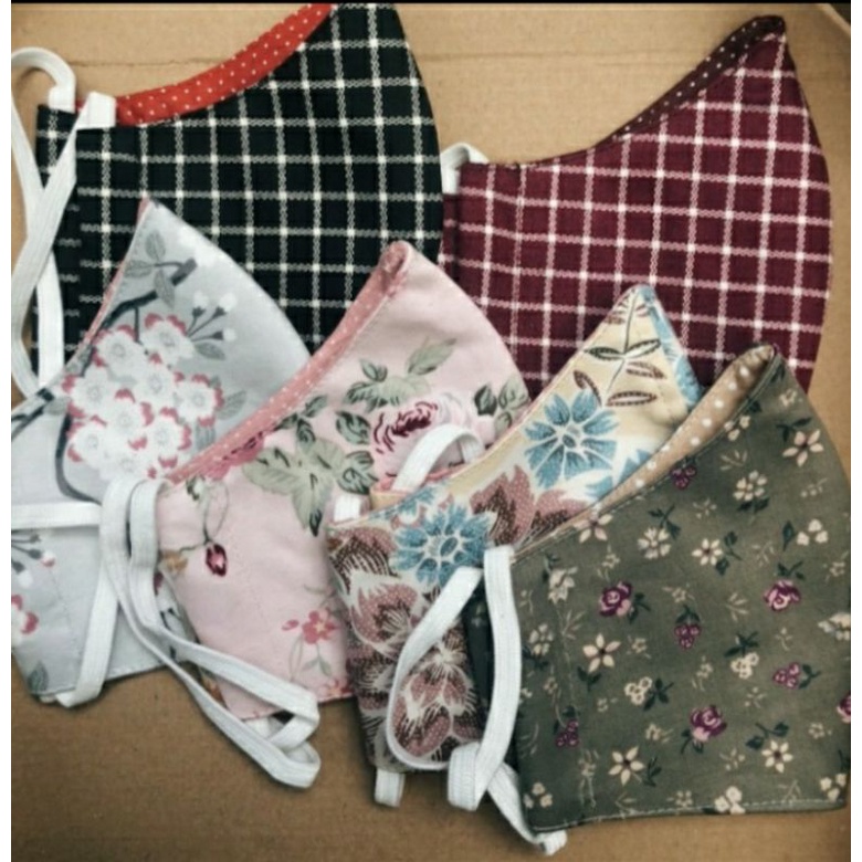 masker kain 3 lapis| motif terbaru| Masker hijab | masker anak| masker 3 lapis| masker putih