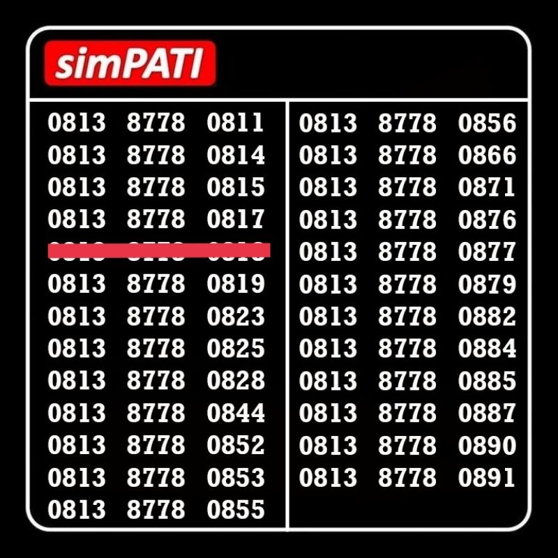 NOMOR CANTIK SIMPATI TELKOMSEL MURAH NOMOR CANTIK TELKOMSEL TERMURAH NOMOR CANTIK SIMPATI MURAH