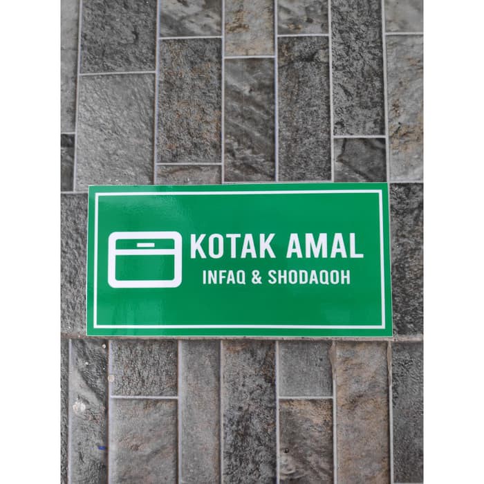 Stiker Vinyl Himbauan Tanda Sign Kotak Amal Infaq Masjid Musholla Awet