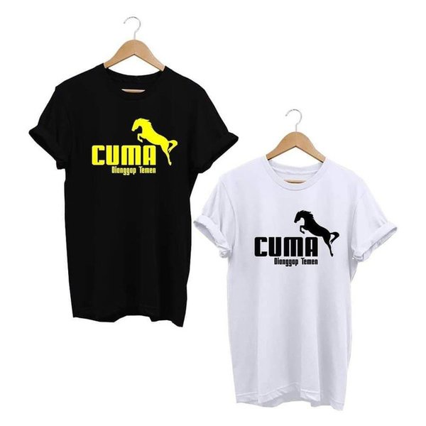 DI JUAL KAOS T-SHIRT KATA-KATA CUMA DIANGGAP TEMEN BAJU PRIA WANITA