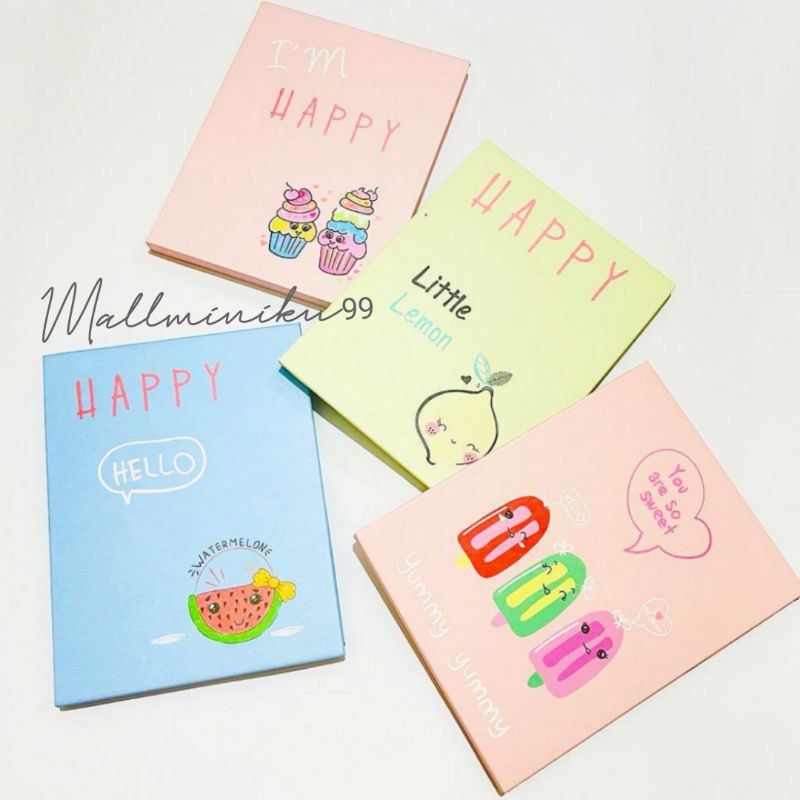 CERMIN LIPAT UK 15 X 11 COVER LUCU - KACA BUKU PORTABLE-KACA12X9,5 RANDOM