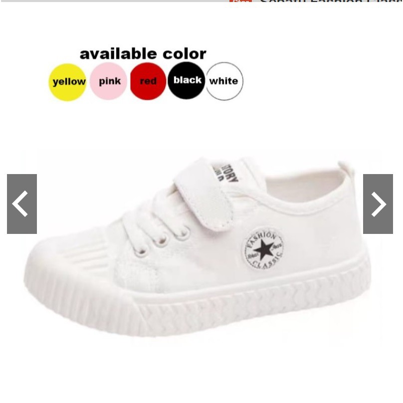 Sepatu Fashion Classic Sneakers Kids Shoes Sepatu Anak Import Size 25-36 Usia 2-8 Tahun