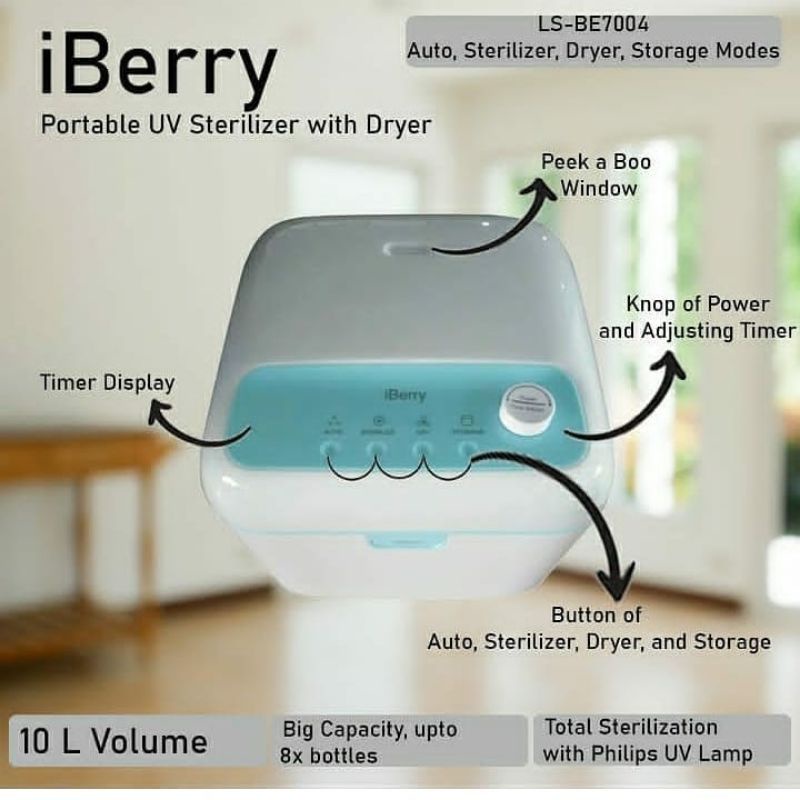 iBerry UV Sterilizer Portable with Dryer LS-BE704