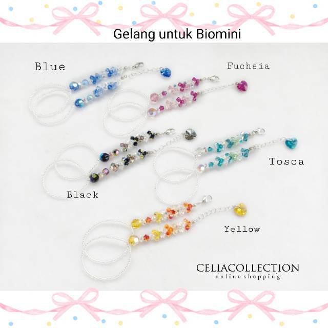 PROMO  [HANYA GELANG] Gelang kristal handmade untuk Biomini MCI