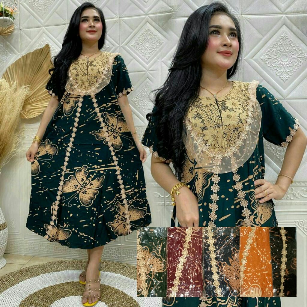 DASTER ARAB KANAYA || RESLETING DEPAN BUSUI || RENDA MILO || RAYON SUPER GRADE A ORI || BROKAT IMPOR-6