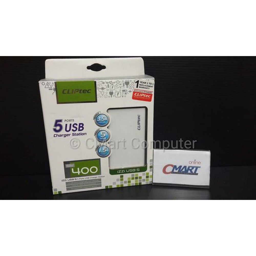 CLIPTEC GZU400 : USB 5 ports USB Charger Station