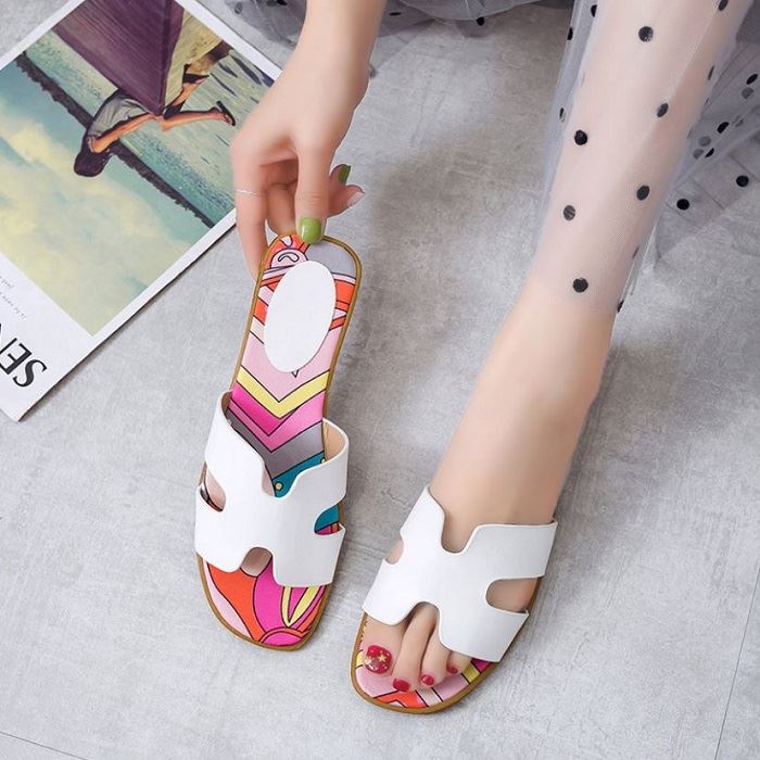 BJS16 - GRAY/ROSE - Sandal Flat Wanita Cantik Comfy SANDAL CASUAL JALAN WANITA FLAT SANTAI PANTAI MOTIF GAMBAR FASHION IMPORT TERMURAH TERLARIS TERBARU BAGSTORE JAKARTA JSSK16