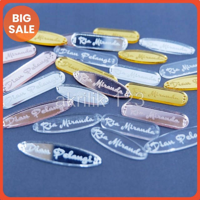 Label Produk Akrilik / Rebranding Untuk Hijab / Label Merk Hijab / Akrilik Jilbab / Kerudung Acrylic