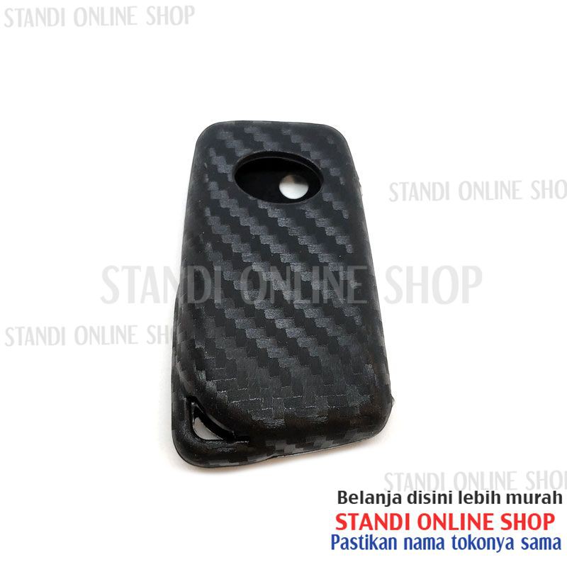 Kondom Kunci Silikon Carbon Remote Toyota Innova Reborn Fortuner