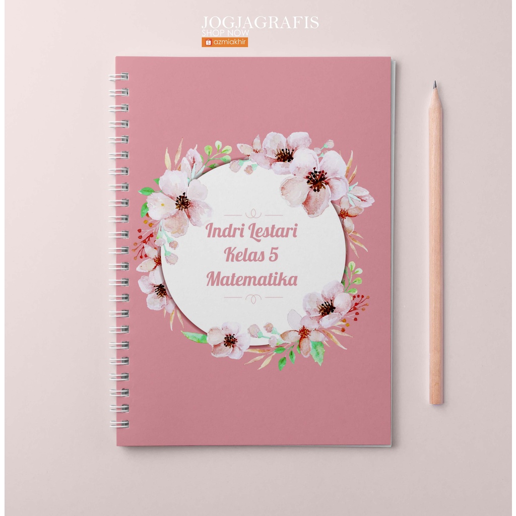 

Notebook Spiral Buku Tulis Sekolah Jurnal Seminar Spiral A5 Custom Desain ( AESTETIC FLOWER )