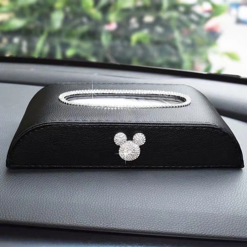 tempat tissue mobil mickey kotak tissue mobil mickey Kotak Tempat Tisu Mobil Car Dashboard Tissue Box Kulit Sintentis Bentuk D BLINK DAD CROWN MAHKOTA