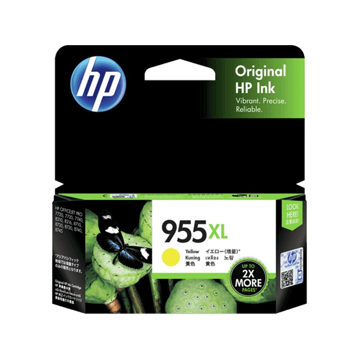 Tinta HP 955 XL Yellow Original Cartridge - L0S69AA Printer HP Officejet 7720, 7740