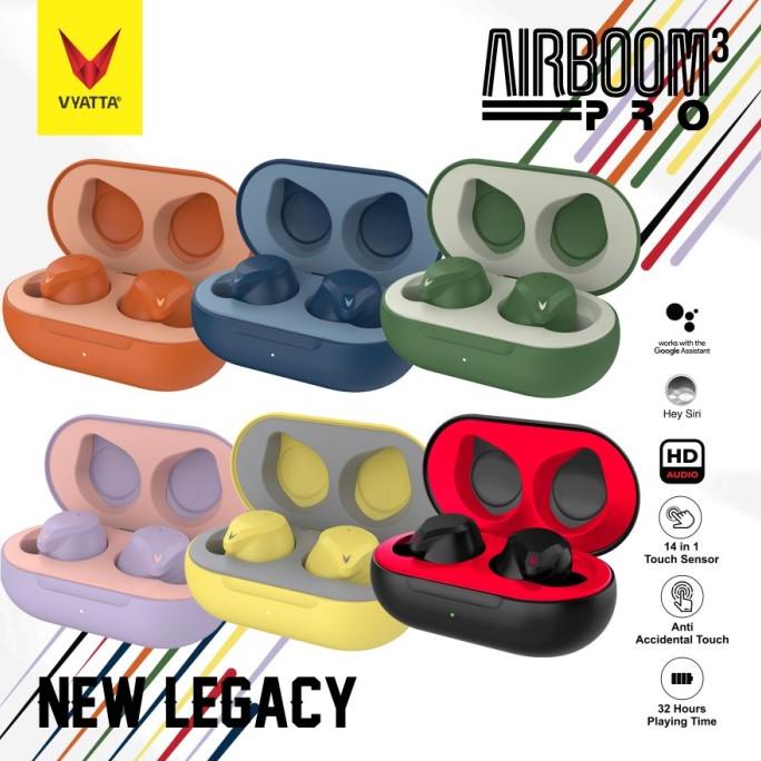 Vyatta Airboom Pro 3 Tws Bluetooth Earphone - Touch, Hd, Eb78368