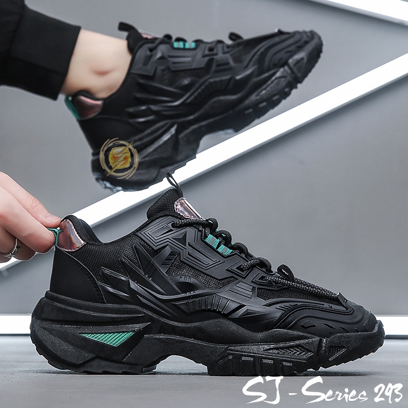 [NOOS] Sepatu Sneakers Pria Karakter Transformer Keren Kualitas Import Premium -293 HITAM