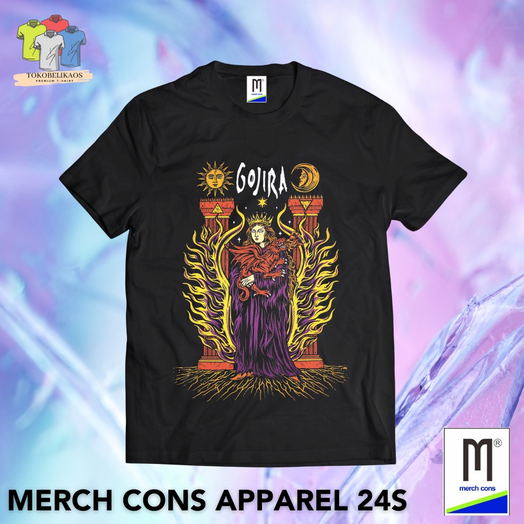HM233 | KAOS BAND GOJIRA TAG MERCHCONS | SIZE LUAR