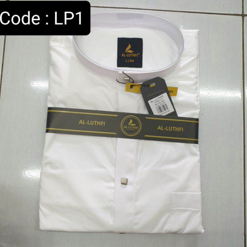 Jubah Al Haramain Style putih, Gamis kancing kotak Al lutghfi /jubah pria/Gamis remaja, Jubah anak, 