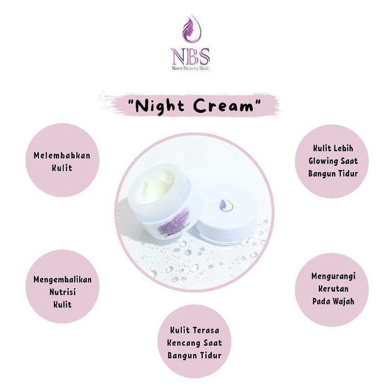 NBS NIGHT CREAM BPOM / pemutih wajah bpom