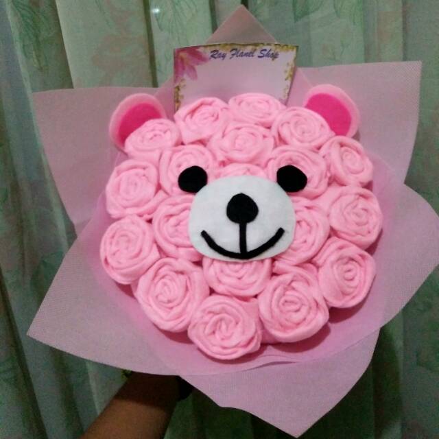 

Buket teddy bear, buket flanel