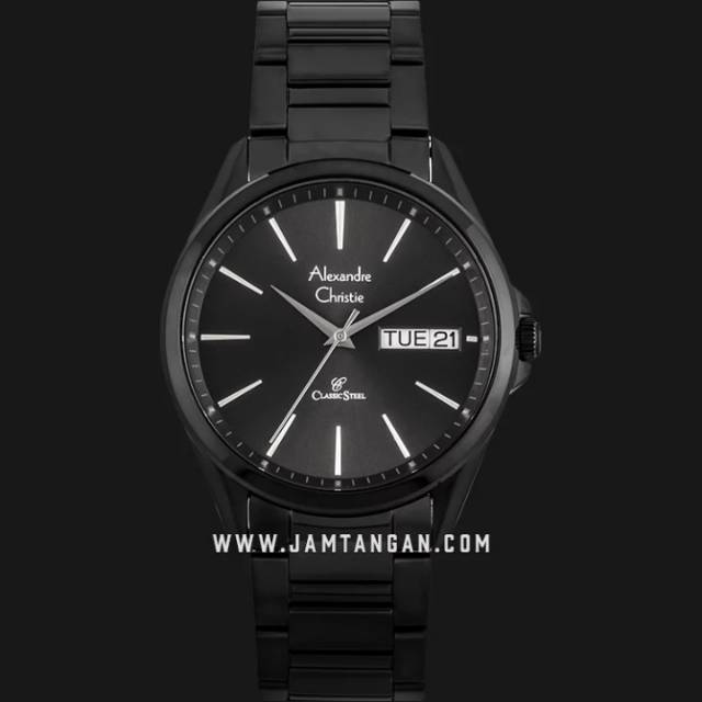 Alexandre Christie AC 8592 ME BIPBA Men Black Dial Black Stainless Steel