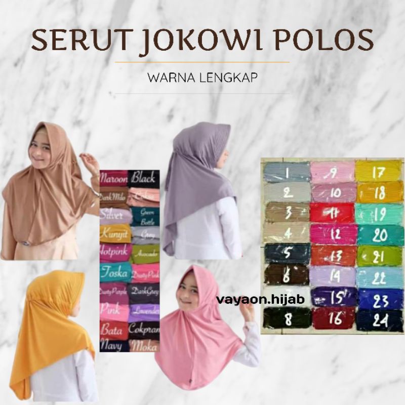 hijab serut jokowi instant adiba polos serut vayaon.hijab