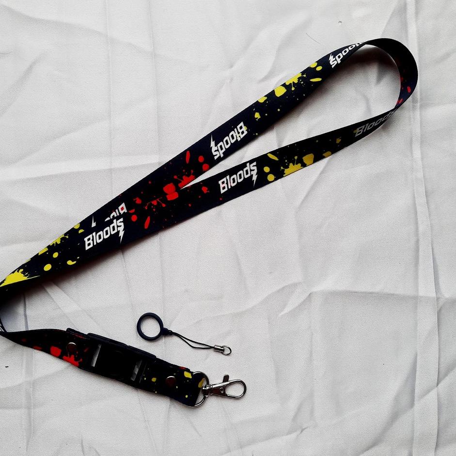 

Lagi Tren.. Lanyard printing BLOODS Gantungan ID Card/Pod + karet 13mm
