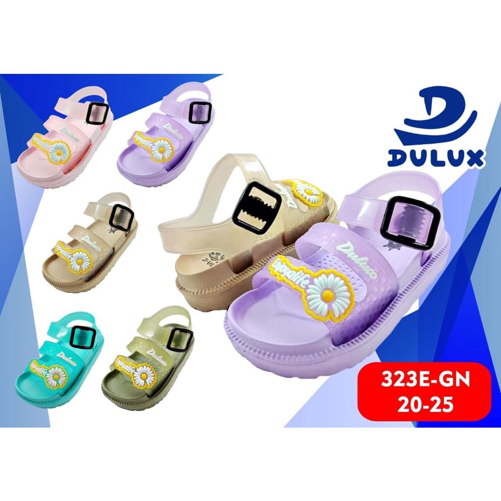 GROSIR (6 PASANG) Sandal Dulux Let 323E-GN /Sandal Karet Anak Cewek /Sepatu Sandal Baby