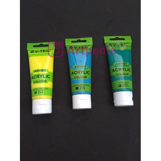 

[Promo] V Tec Artist Acrylic Colour Cat acrylic V Tec Cat Akrilik 75ml scarlet Limited