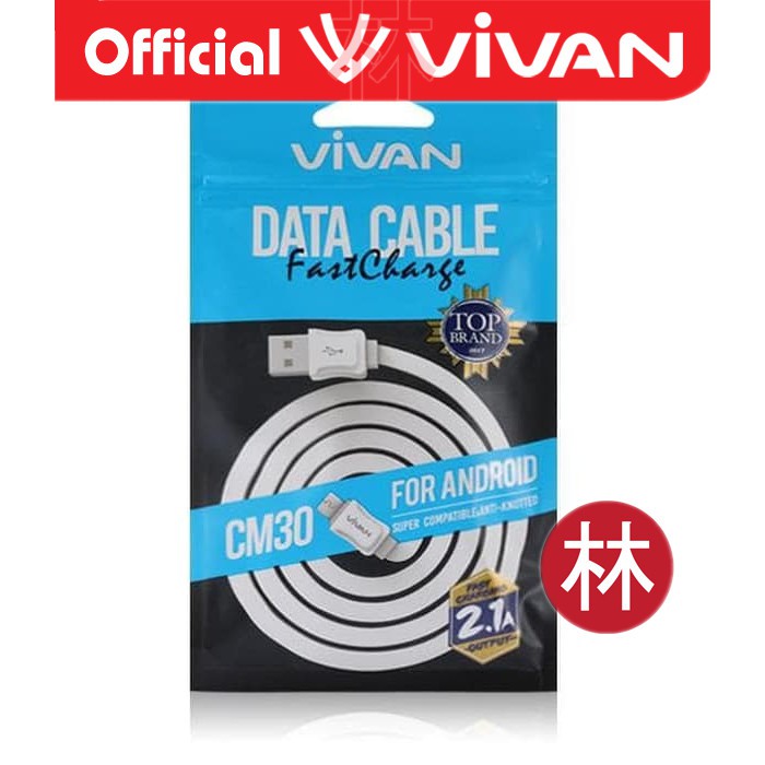 Vivan CM30 Upgraded 2A 30cm Micro USB Data Cable for Android White