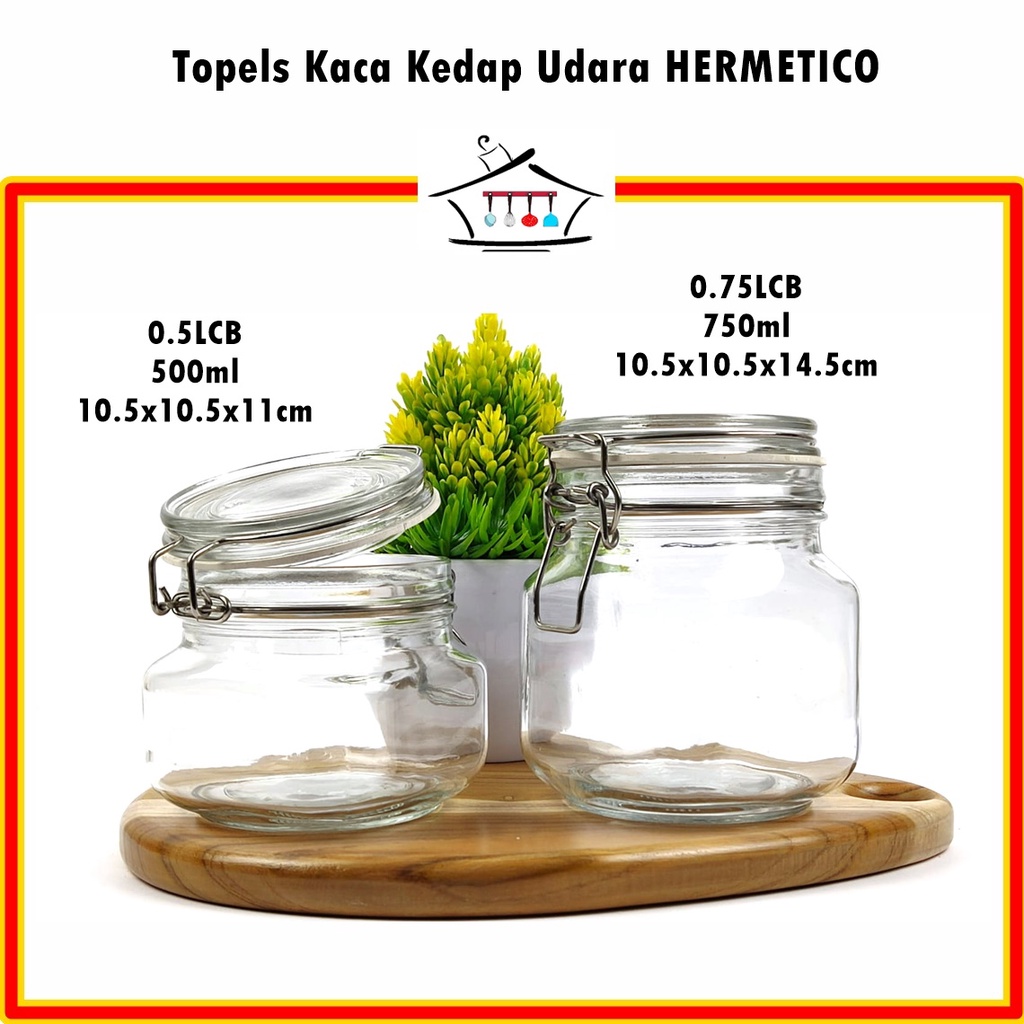 Toples Kedap Udara Makanan/Bumbu  Hermetico KEDAUNG