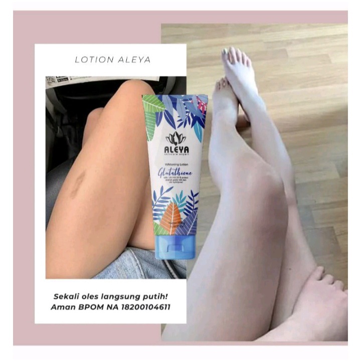 [BISA COD] Lotion Pemutih Kulit Viral Hb Whitening Aleya Pemutih Badan BPOM Handbody Whitening Pemutih Instan