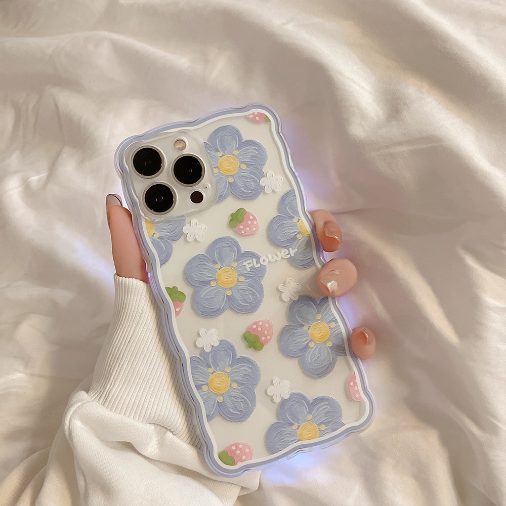 Soft case TPU Transparan Motif Bunga Untuk iphone 11 pro max 13 12 11 pro max Xs max XR 7 8 plus