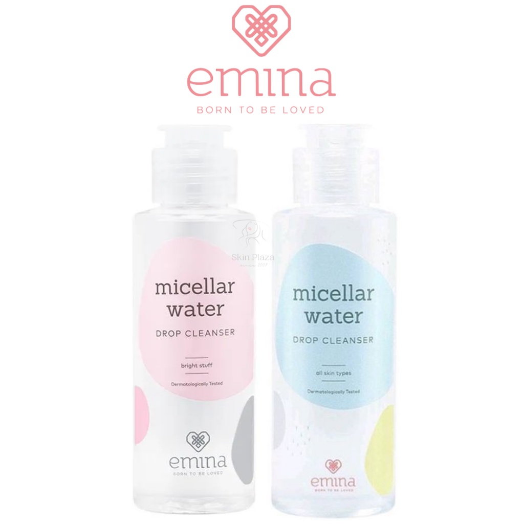 Emina Micellar Water Drop Cleanser Bright Stuff All Skin Types 100ml Pembersih Makeup