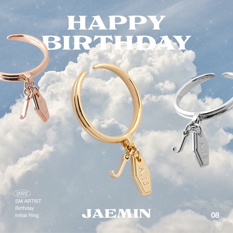 NCT DREAM JAEMIN Birthday Initial Ring pink gold