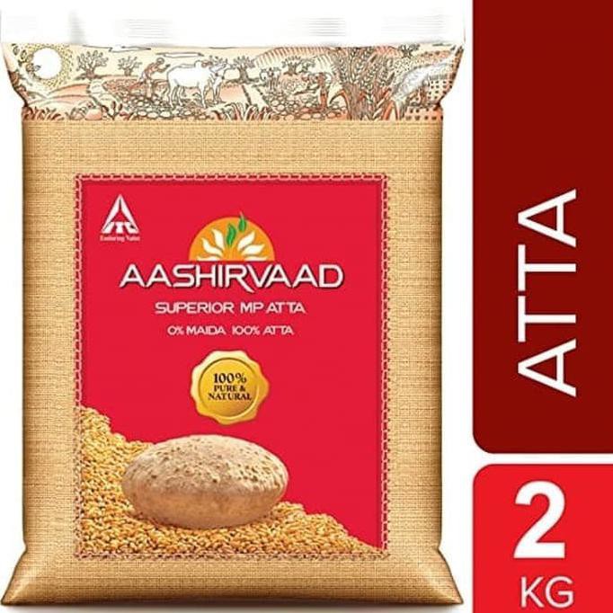 

Aashirvaad Chakki Atta 2 Kg | Tepung Gandum Utuh | India'S #1 Atta | - Superior
