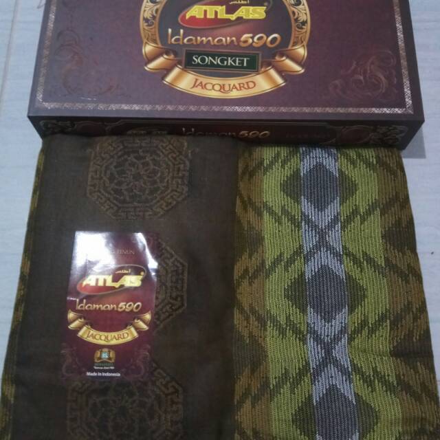 SARUNG ATLAS IDAMAN SONGKET HIJAU