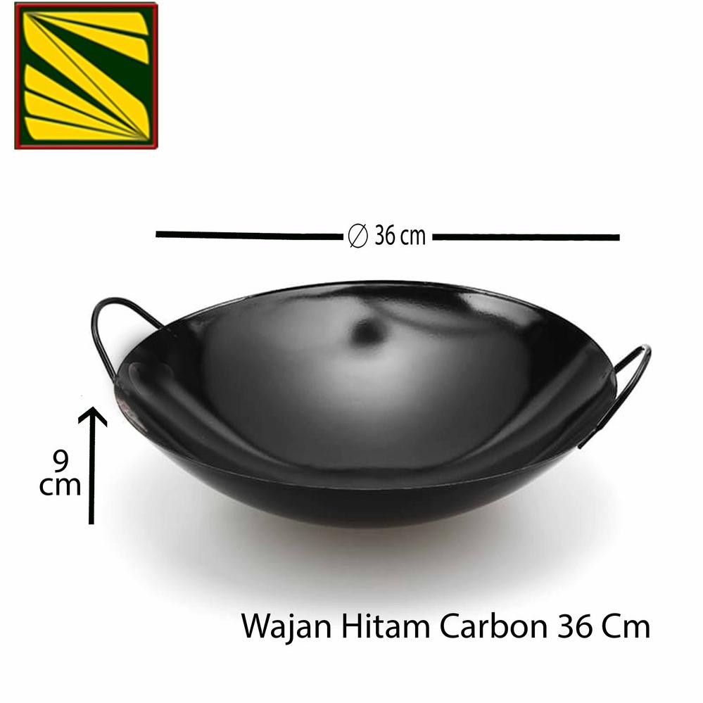 Terbaru Kuali Wajan Wok Hitam Enamel 32cm Dan 36cm Anti Lengket Shopee Indonesia