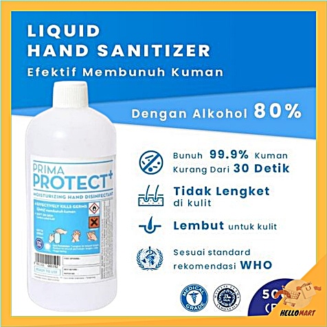 ORIGINAL PRIMA Protect Hand Sanitizer REFILL 500ml / Hand Sanitizer Cair / HELLOMARTID