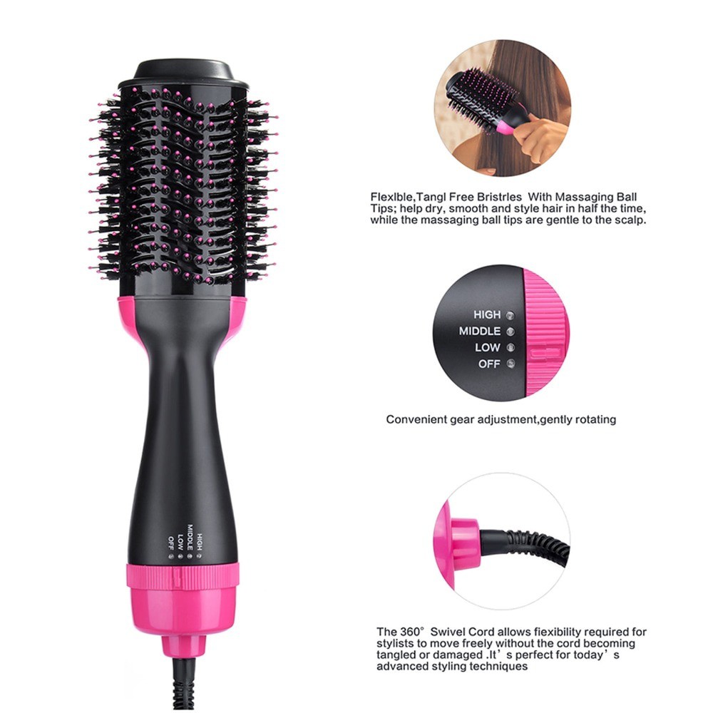 COD Alat Kecantikan Sisir Roller Hair Dryer Rambut 2 in 1 Volumizer Curler Comb - OLOEY WB-336