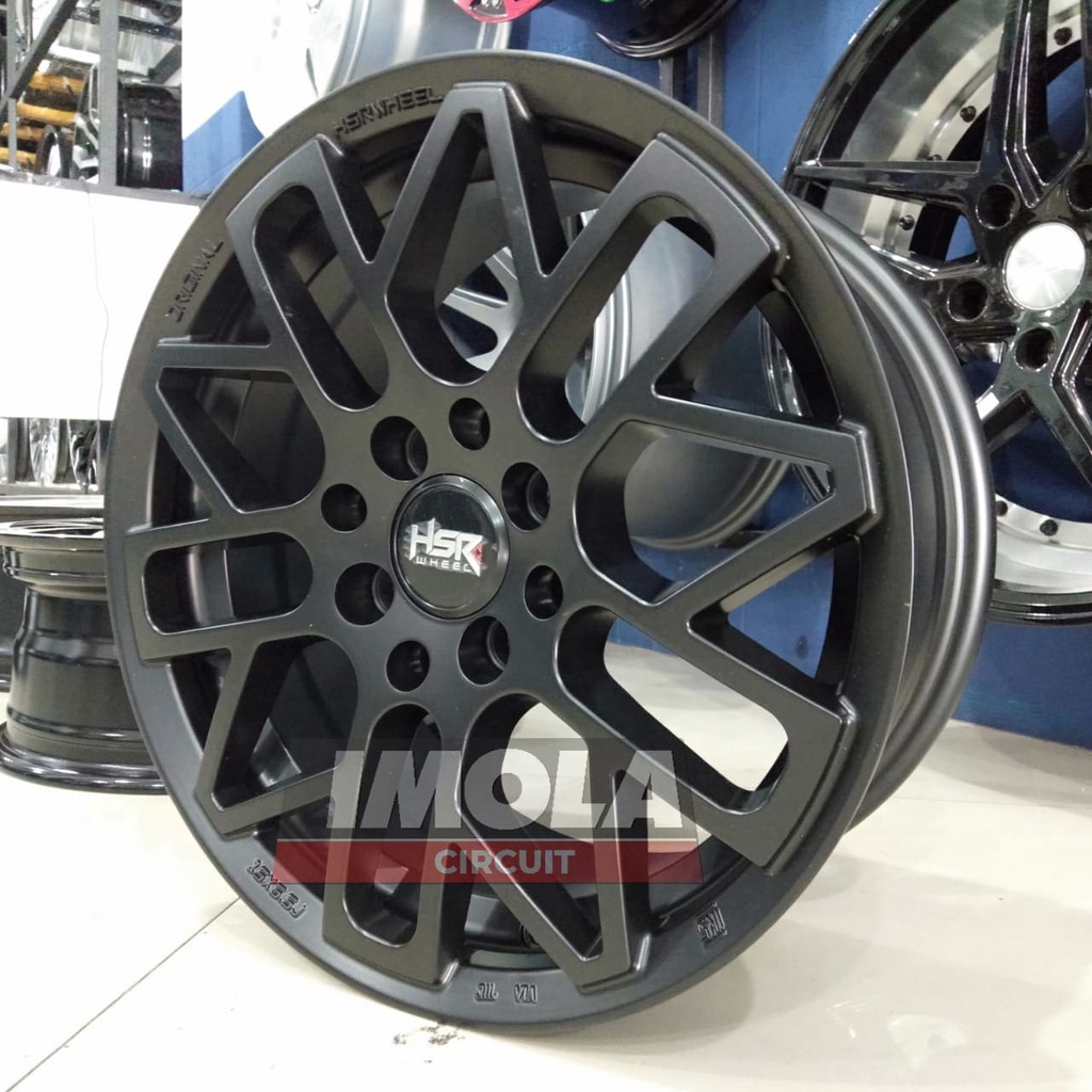 Terbaru velg mobil ring 15 HSR wheel pnp kijang xenia avanza mobilio freed r15 baut 4 double pcd warna hitam