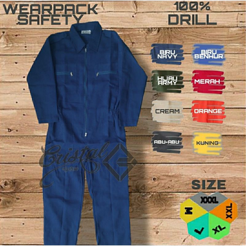 Wearpack safety polos | Grosir wearpack bengkel | baju bengkel | seragam kerja proyek