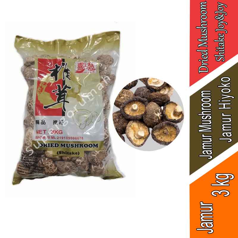 

Shitake Joy&Joy - Jamur Mushroom -Dried Mushroom- Jamur Hiyoko - 3kg