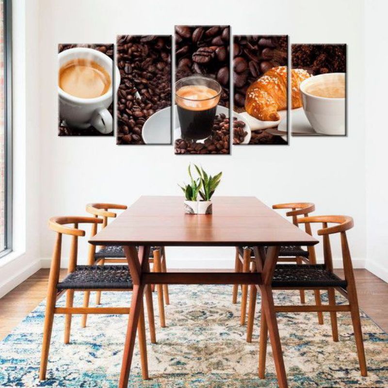 HIASAN DINGDING RUANG TAMU MOTIF KOPI TERLARIS POSTER KAYU MDF