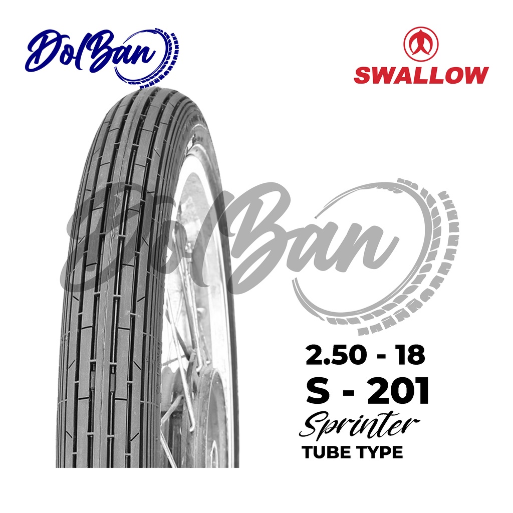 BAN LUAR MOTOR SWALLOW 250-18 RING 18 S-201 SPRINTER TUBETYPE