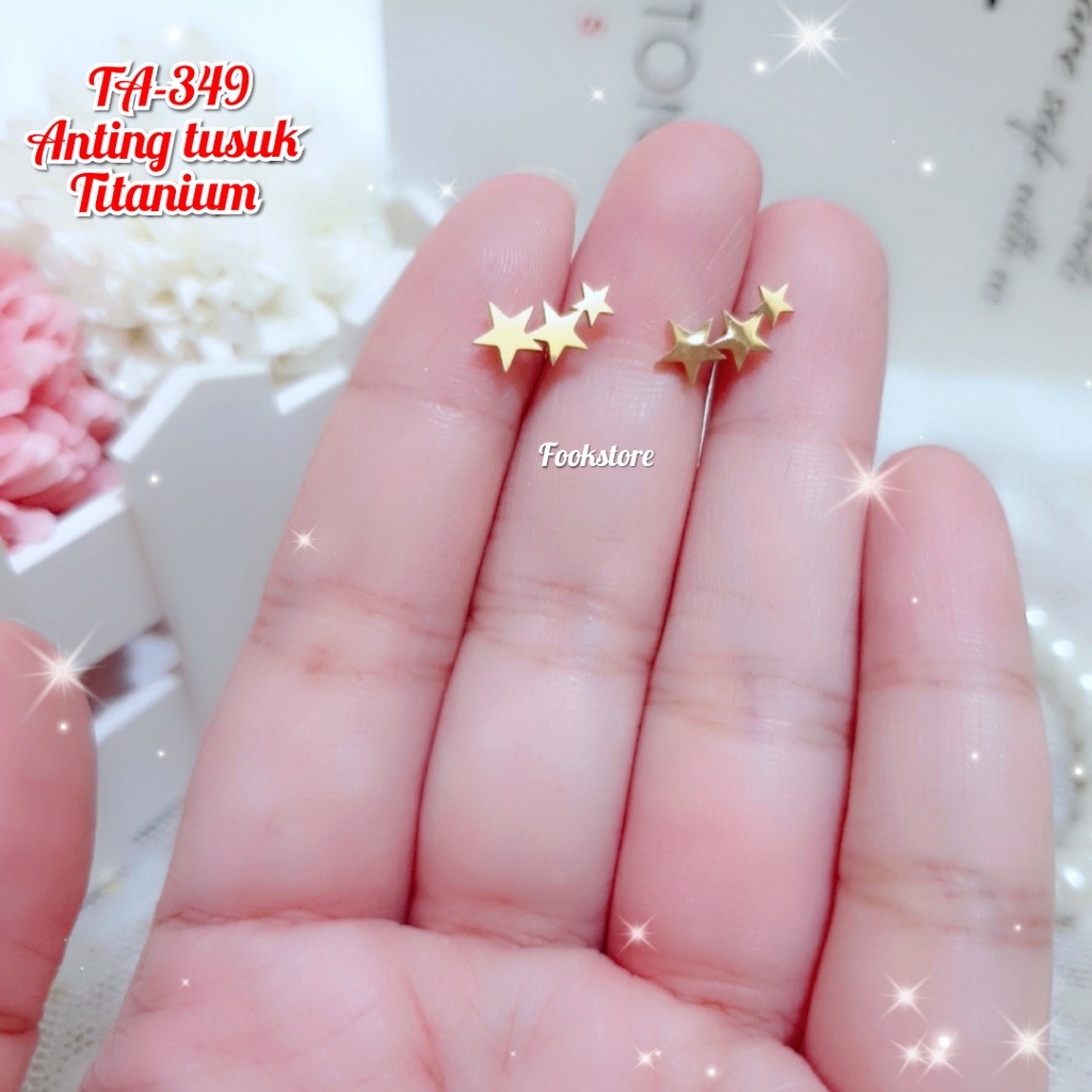 TERLARIS ANTING WANITA TITANIUM PREMIUM/ANTI KARAT/ANTI ALERGI