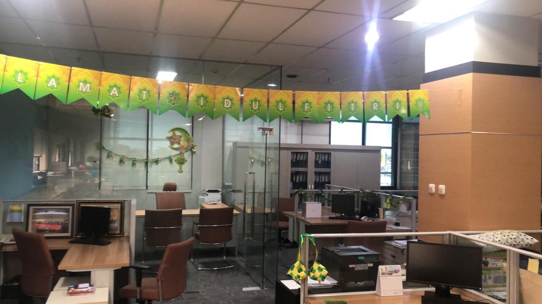 Hiasan Dinding Banner Idul Fitri Lebaran Dekorasi Dinding Ornament - 5464