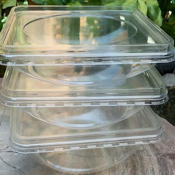 Mika Big Tray Salad  jumbo 750 ml, 1000 ml, 1300 ml / Mika plastik kotak salad Buah (per 10pcs)