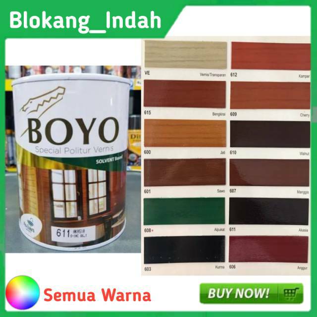  Cat  Kayu  Politur BOYO  1KG Vernis Plitur Kayu  Boyo  1Liter 