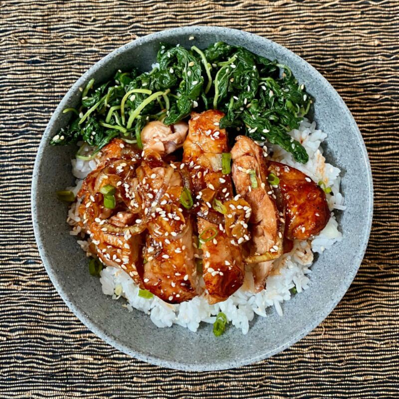 

chicken teriyaki with rice