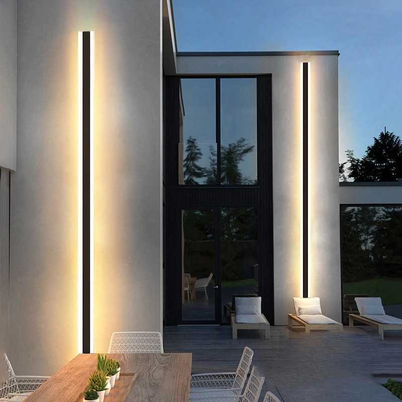 Lampu Outdoor Long Strip LED Wall Lamp 18W 30 cm Warm White Premium Quality Lampu Dekorasi Rumah Teras Berkualitas