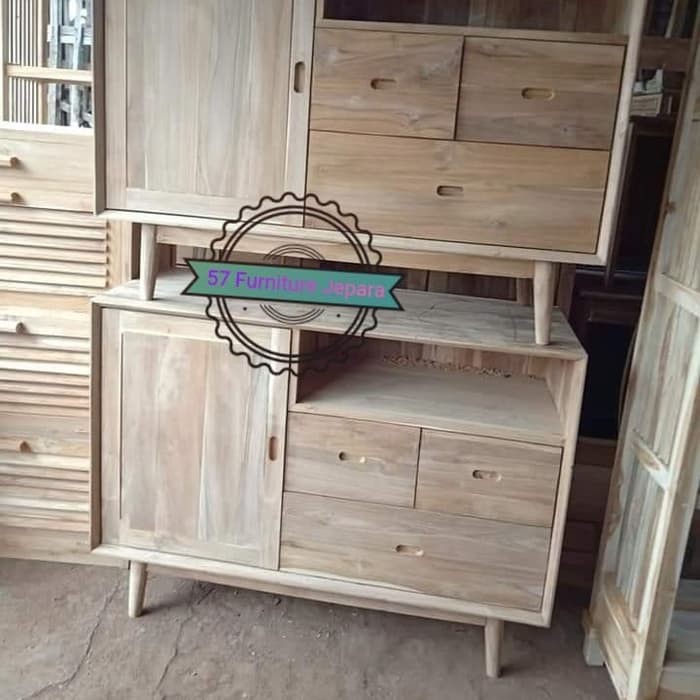 Lemari laci hias jati - Nakas lemari pendek meja Tv